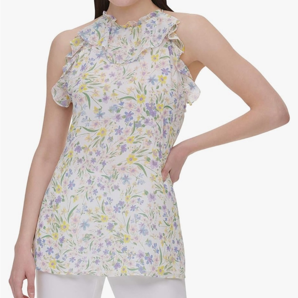 NWOT Calvin Klein Floral Halter Top